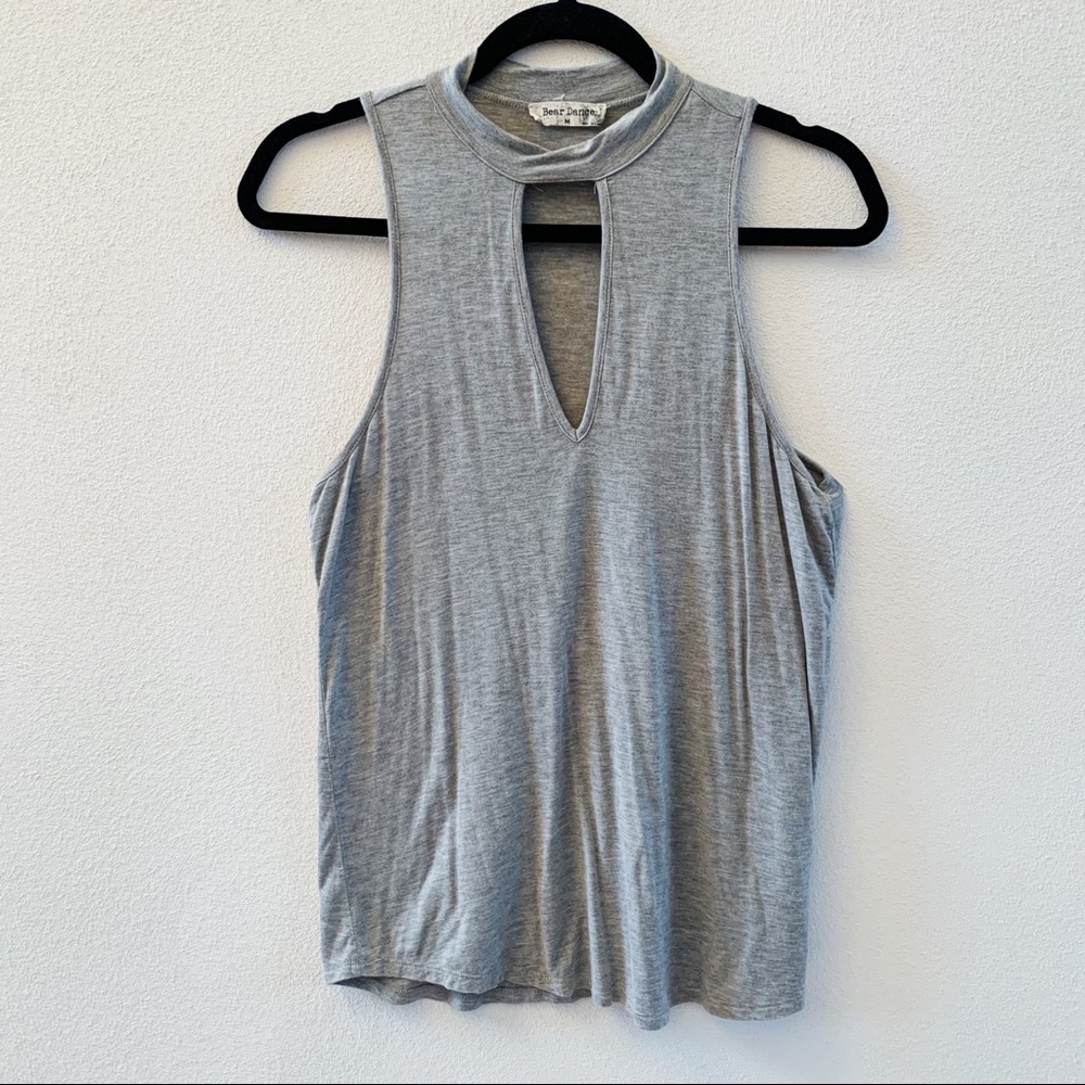 Bear Dance Highneck Cutout Tank Top